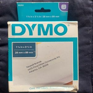 1 1/8 in x 3 1/2 in White Dymo Address Labels - 700 Labels